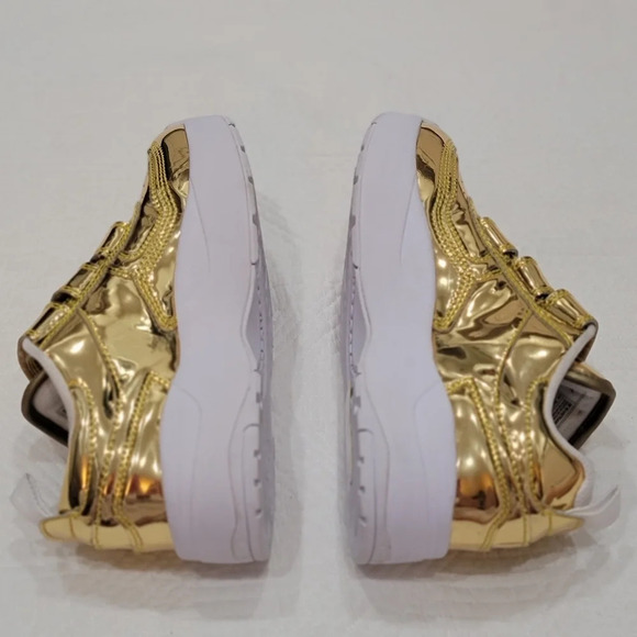 DC Tribeka V Le Gold Sate Shoe Sneaker Women's Size 5.5 Unilite New - Picture 9 of 10